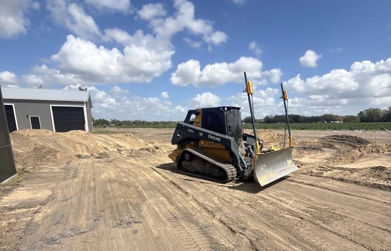 Fine grading and site prep